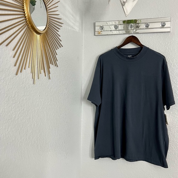 Open Edit Grey Blue crewneck short sleeve - Picture 7 of 12